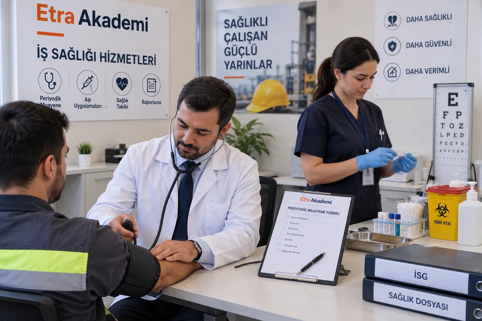 İş ekipmanlarının periyodik kontrolünü gerçekleştiren teknik uzman